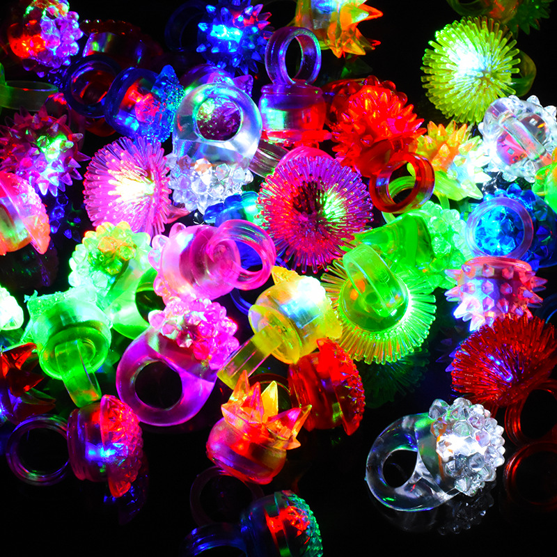 10pcs Glowing Rings LED Light  - огляд і ціна Glow In The Dark Party Glasses