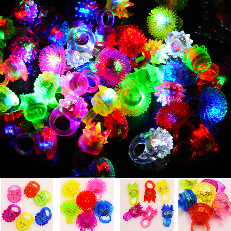 10pcs Glowing Rings LED Light  - огляд і ціна Glow In The Dark Party Glasses