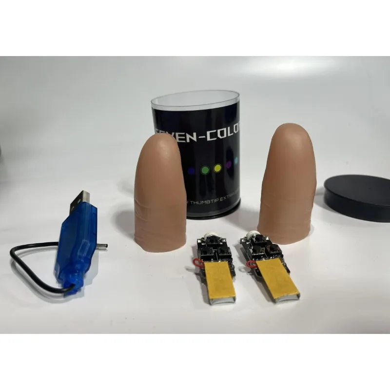 Seven Colors LED Light Thumb M - огляд і ціна Thumb Tip Magic Trick Set