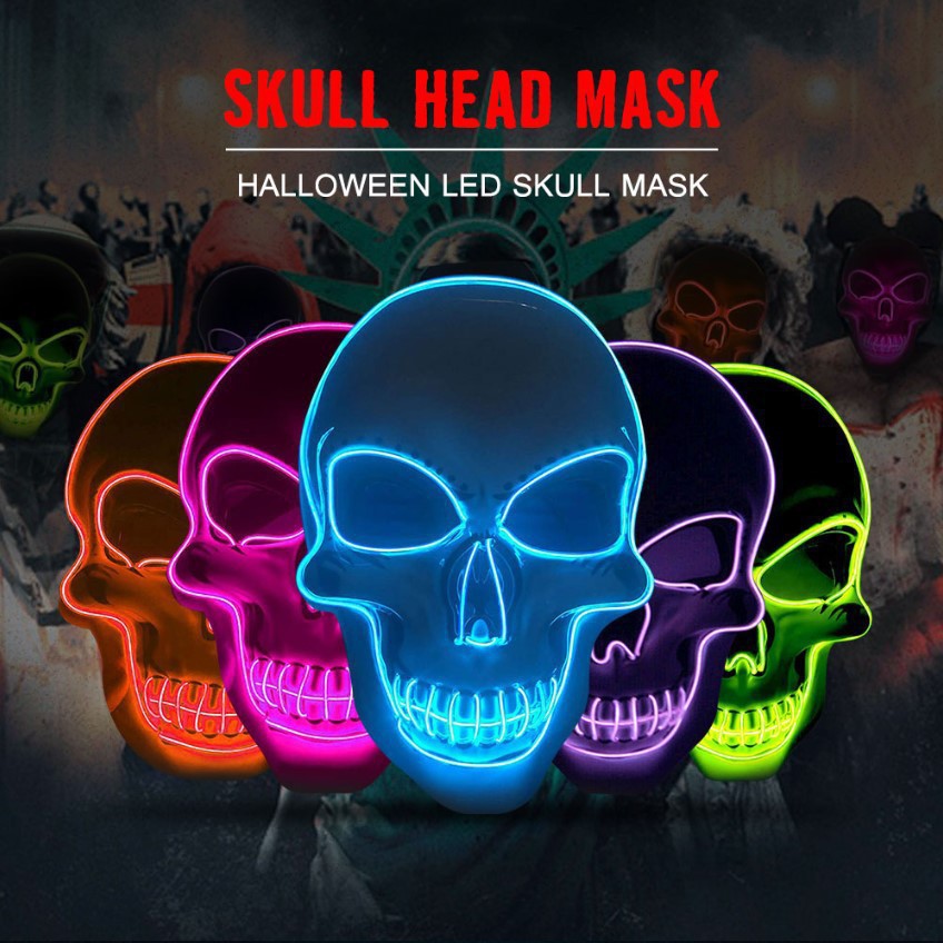Halloween Horror Skull Mask LE - огляд і ціна Led Purge Mask Halloween